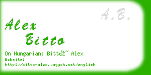 alex bitto business card